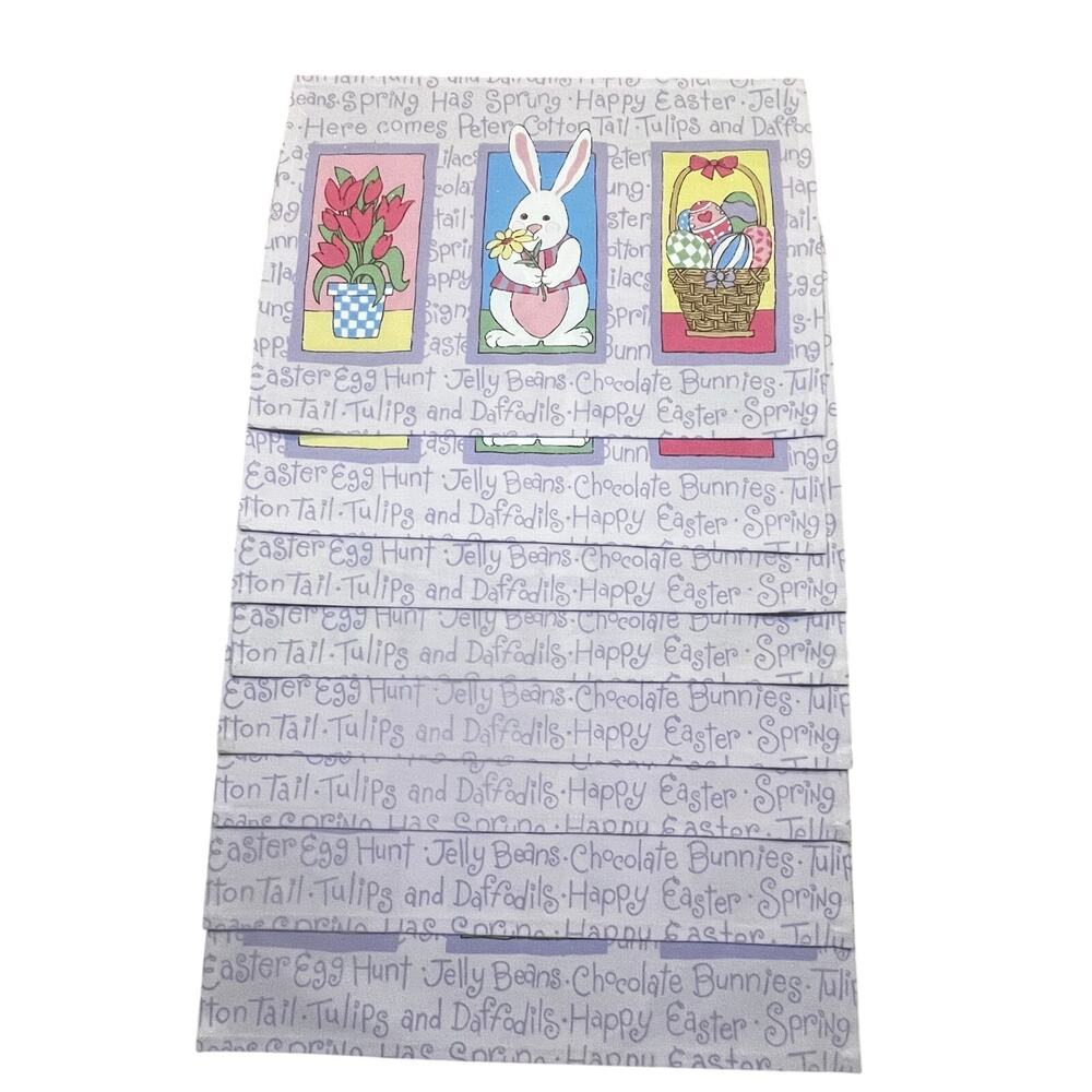 Easter Table Place‎ Mats Bunny Eggs Basket Spring Holiday Decor Set of 8